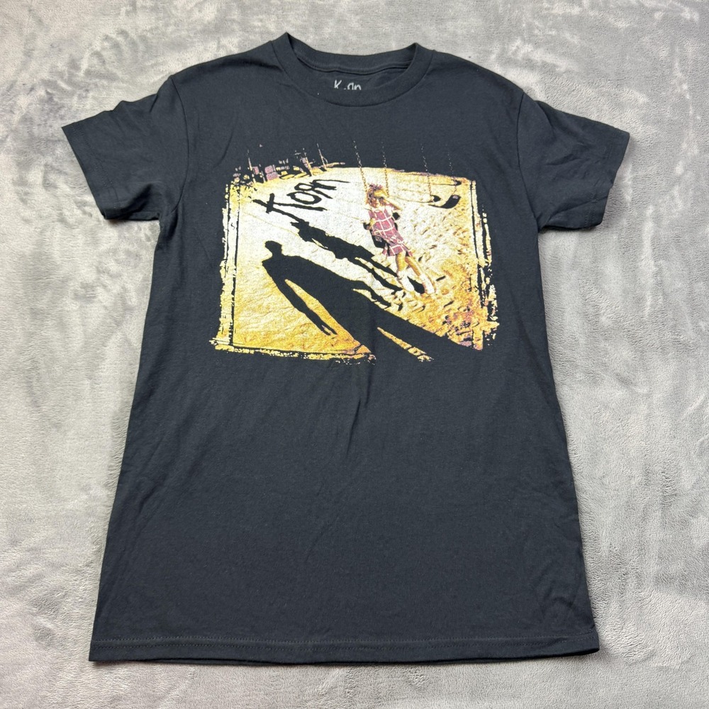 Korn‎ Shirt Mens Small Black Follow The Leader Album Art Band Tee Ceremony Roses